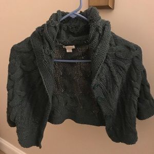 Cropped Hooded Cardigan Sweater